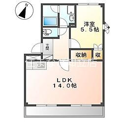 コンフォール久華2 1LDKの間取図画像