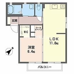 コーポ春風4 1LDKの間取図画像