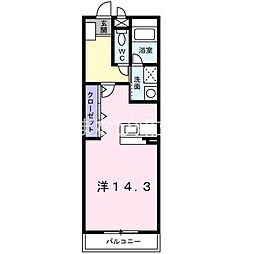 ブルーム ワンルームの間取図画像