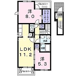 ハイツリー・バイオレット 2LDKの間取図画像