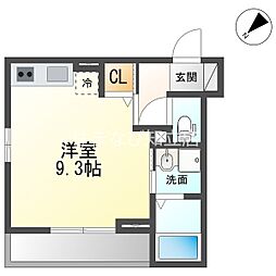 ボヌールS安城 ワンルームの間取図画像