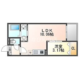 Jack toeiI 1LDKの間取図画像