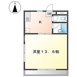 MyLife二本木 1Kの間取図画像