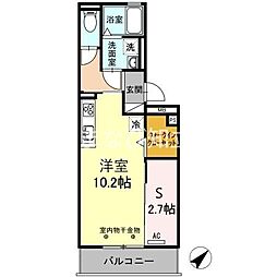 アンセム ワンルームの間取図画像