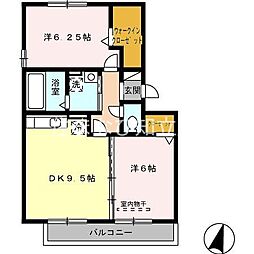 エフ 2DKの間取図画像