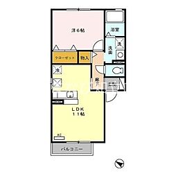 メゾン・ド・ソレイユK 1LDKの間取図画像