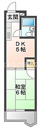 ビラ三秀中山 1DKの間取図画像