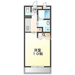 フロリーアート宮前 1Kの間取図画像