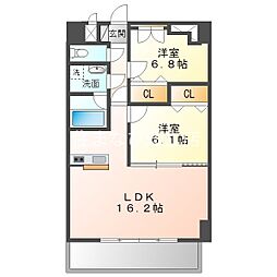 カーサグリージョ 2LDKの間取図画像