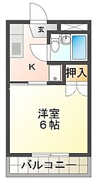 グレース21 1Kの間取図画像