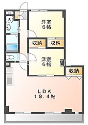GrandToyou 2LDKの間取図画像
