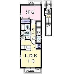アルドーレ 1LDKの間取図画像