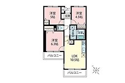 マリオン若葉台 3LDKの間取図画像