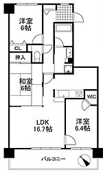 レジデンス羽衣ガーデンスクエア 3LDKの間取図画像