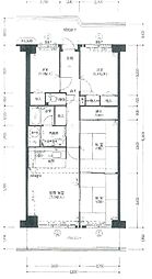 岸和田コーポラス1号棟 4LDKの間取図画像