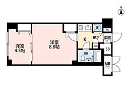 デュオスカーラ新宿 5階1LDKの間取り