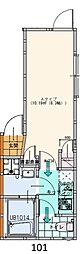 COCO高円寺 1Kの間取図画像