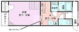 紫竹山五番館C ワンルームの間取図画像