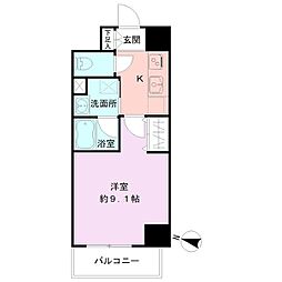 S-FORT新潟笹口 1Kの間取図画像