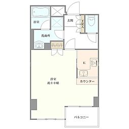 リバーサイド新潟 ワンルームの間取図画像
