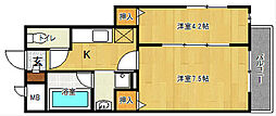 ASPREMIUM天神尾 1LDKの間取図画像