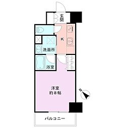 S-FORT新潟白山公園 1Kの間取図画像