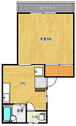 RENO長嶺1 1DKの間取図画像