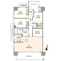 アーバンプレイス南笹口 3SLDKの間取図画像