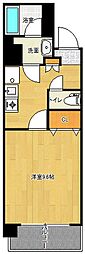 ヒルズ川端 1Kの間取図画像