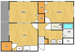 T&K網川原A 2DKの間取図画像