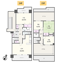 南港コープうしお22号棟 4LDKの間取図画像