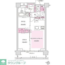 ディームス東陽町 5階2LDKの間取り