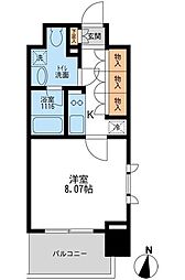 アーデン清澄白河 13階1Kの間取り