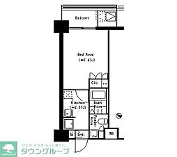 アグリパーク深川 7階1Kの間取り