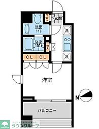 CASSIA押上 1階1Kの間取り
