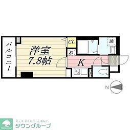 ＧＲＡＮＰＡＳＥＯ東向島 3階1Kの間取り