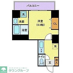 LASPACIO東陽町レジデンス 6階1Kの間取り