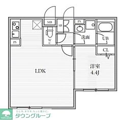 THE PALMS大島 1LDKの間取図画像