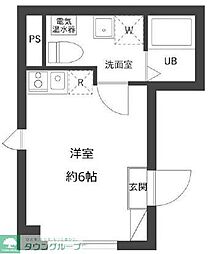CRED門前仲町 2階ワンルームの間取り