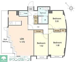 ラミアール門前仲町 7階3LDKの間取り