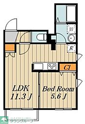 (仮称)古石場1丁目メゾン 1階1LDKの間取り