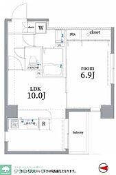 パティーナ本所吾妻橋 3階1LDKの間取り