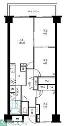ジュネス 1階3LDKの間取り