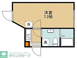 都営新宿線 瑞江駅 徒歩10分の賃貸アパート 3階1Kの間取り