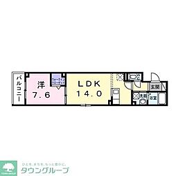 ＣＲＥＶＡＮＣＥ亀戸 3階1LDKの間取り