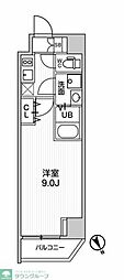 ＡＬＴＥＲＮＡ蔵前 9階1Kの間取り