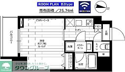 ステージグランデ大島 7階1Kの間取り