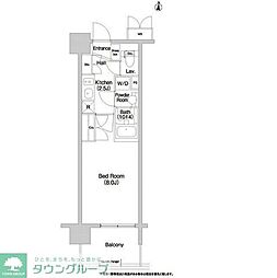 コンフォリア大島 2階1Kの間取り