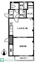 Ｖｉｌｌａ　Ｖｉｃｉｎａ 1階1LDKの間取り