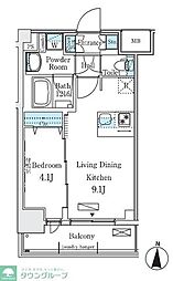 ディームス東陽町II 7階1LDKの間取り